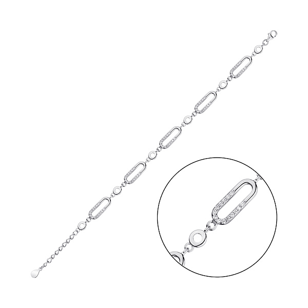 Серебряный браслет с фианитами (арт. 7509/4165) – изображение 1