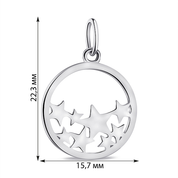 Серебряный подвес без камней (арт. 7503/П2/1059) – изображение 2