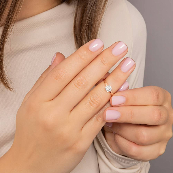 Золотое кольцо с бриллиантами (арт. К011686010) – изображение 2