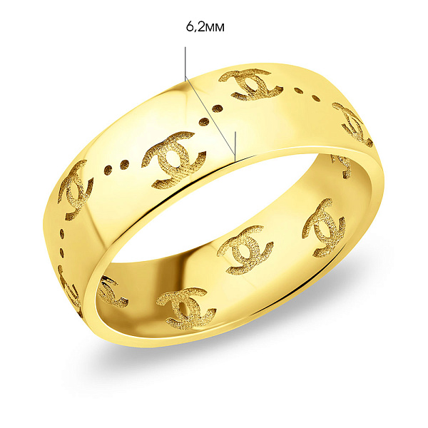 Кольцо из желтого золота без камней (арт. 155773ж) – изображение 2