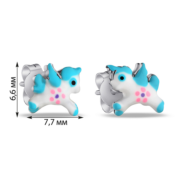 Детские серебряные серьги (арт. 7518/6204еб) – изображение 2