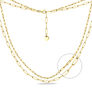 Серебряное колье Trendy Style с желтым родированием (арт. 7507/2014ж)