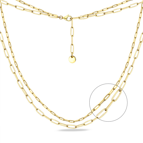 Серебряное колье Trendy Style с желтым родированием (арт. 7507/2014ж) – изображение 1