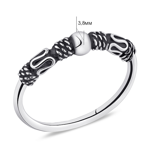 Кольцо из серебра с чернением (арт. 7901/5891) – изображение 2