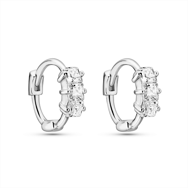 Серьги из серебра с фианитами (арт. 7502/9901) – изображение 1