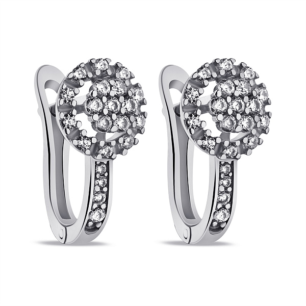 Серебряные серьги с фианитами (арт. 7502/1370С) – изображение 1