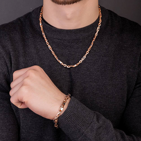 Золотий браслет з родіюванням (арт. 326484р) – зображення 4