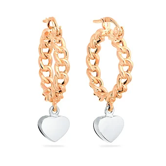 Золоті сережки з підвісками «Серденька» (арт. 101454/20кб)