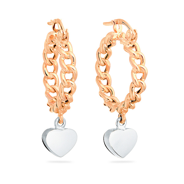 Золоті сережки з підвісками «Серденька» (арт. 101454/20кб) – зображення 1