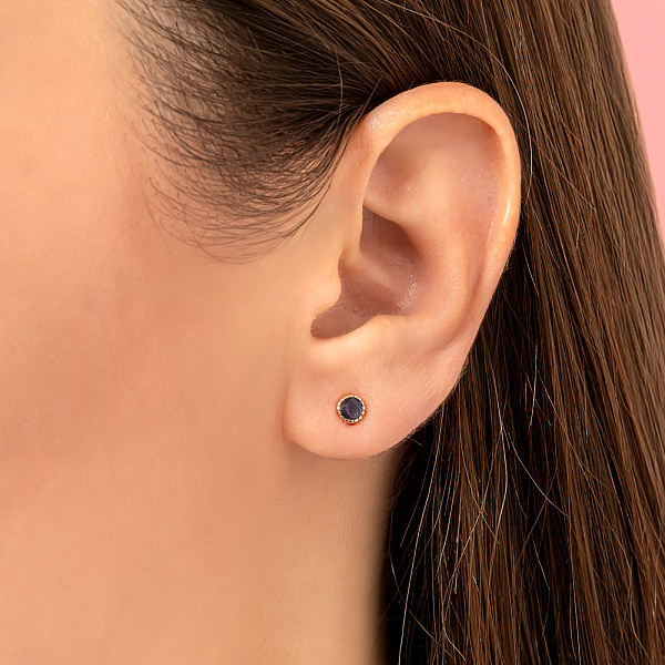 Золоті пусети з сапфірами (арт. 111290Пс) – зображення 2