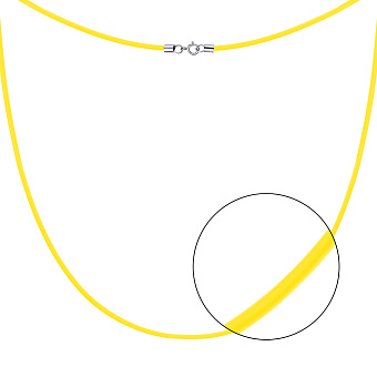 Ювелирный шнурок из каучука и серебра  (арт. 7607/1774ж)