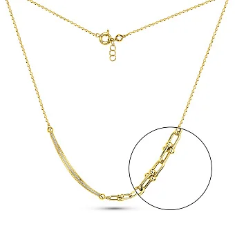 Кольє з жовтого і білого золота (арт. 352894жб)