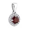 Срібний підвіс з гранатом і фіанітами (арт. 7503/1911167Г) – зображення 1