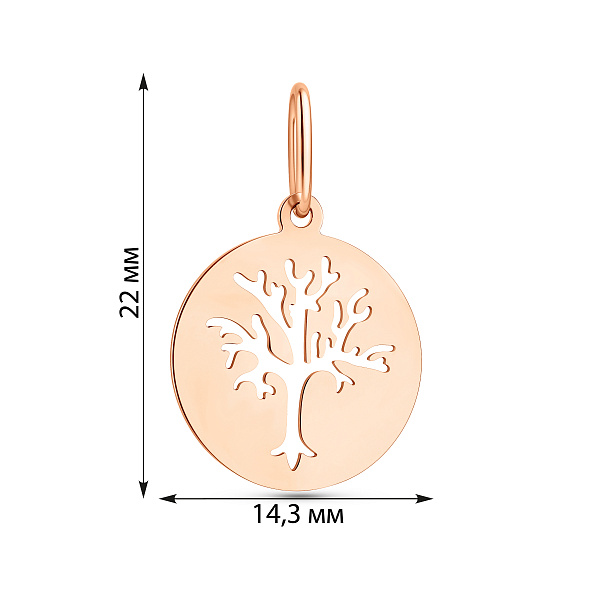 Подвеска из красного золота Дерево жизни (арт. 440950) – изображение 3