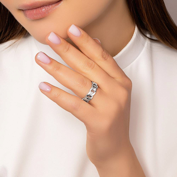 Кольцо Francelli из белого золота (арт. 140904б) – изображение 2