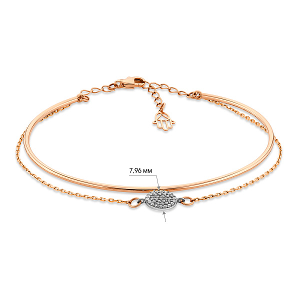 Золотой браслет с фианитами (арт. 324792кб) – изображение 4