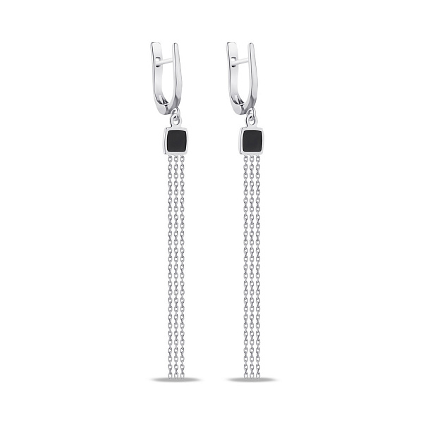 Срібні сережки Trendy Style з емаллю (арт. 7502/379/1ечсп) – зображення 1