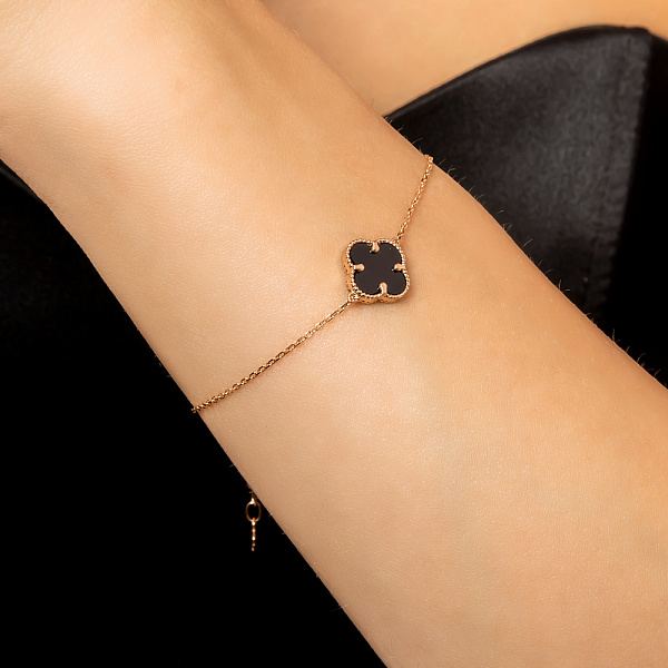 Браслет из красного золота с ониксом (арт. 341412/10о) – изображение 2