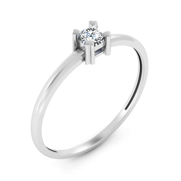 Каблучка з білого золота з діамантом (арт. К011650010б) – зображення 1