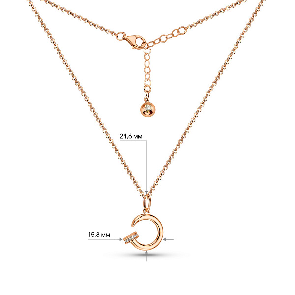 Колье из красного золота (арт. 352669) – изображение 4