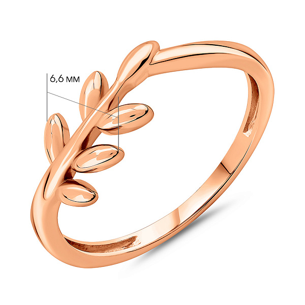 Золота каблучка Гілочка (арт. 141255) – зображення 5