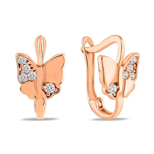 Золотые серьги для детей (арт. 109931) – изображение 1