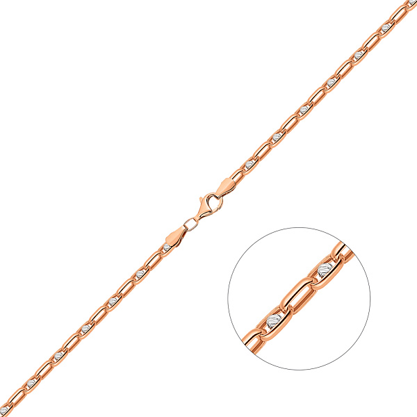 Цепочка из красного и белого золота (арт. 352234кб) – изображение 1