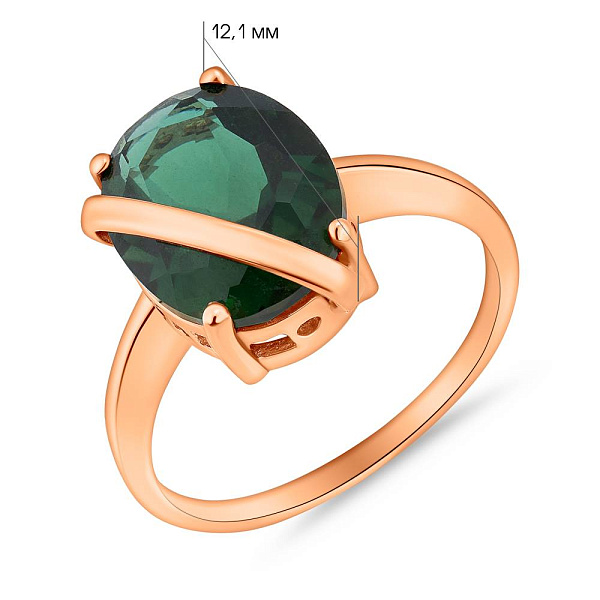 Кольцо из красного золота с кварцем (арт. 152581К.з) – изображение 5