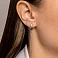 Сережки-подвески из белого золота (арт. 107375б) – изображение 2