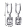 Серебряные серьги-подвески с фианитами (арт. 7502/4764) – изображение 2