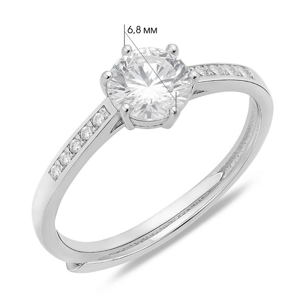 Серебряное кольцо с фианитами (арт. 7501/8080) – изображение 2