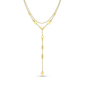 Золоте кольє-краватка Монети (арт. 352977ж)