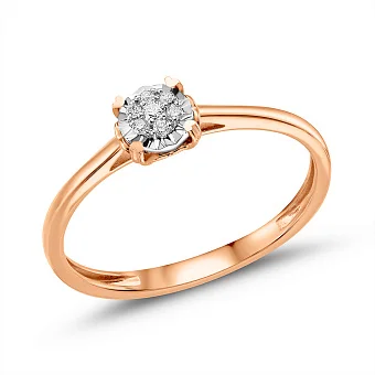 Золотое кольцо с бриллиантами (арт. К011744)