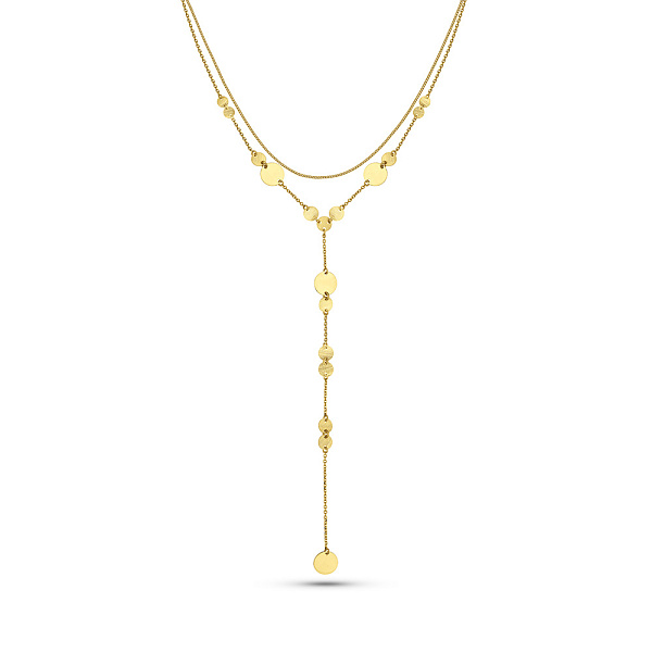 Золоте кольє-краватка Монети (арт. 352977ж) – зображення 1