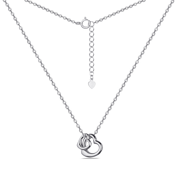 Колье из серебра "Два сердца" (арт. 7507/1373) – изображение 2