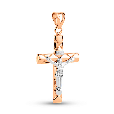 Золотой крестик с распятием (арт. 500671)
