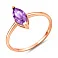 Кольцо из красного золота с аметистом (арт. 141233Па) – изображение 1