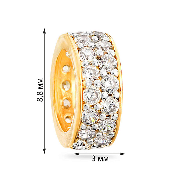 Шарм з жовтого золота з фіанітами (арт. 440464ж) – зображення 2