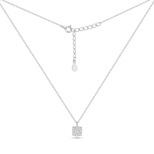 Серебряное колье с подвеской с фианитами (арт. 7507/2656) – изображение 1