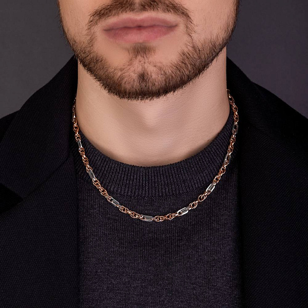 Кольє з комбінованого золота (арт. 352458кб) – зображення 3