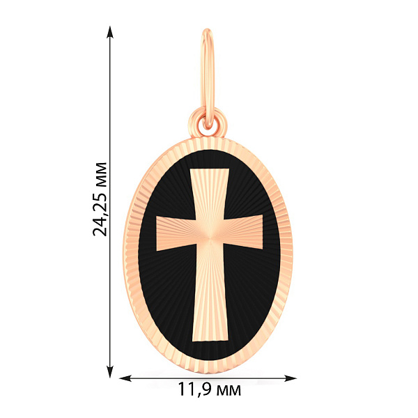 Золотой кулон с эмалью (арт. 4401026еча) – изображение 3