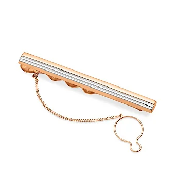 Затискач для краватки з комбінованого золота (арт. 200076р)