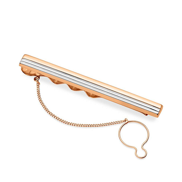 Затискач для краватки з комбінованого золота (арт. 200076р) – зображення 1