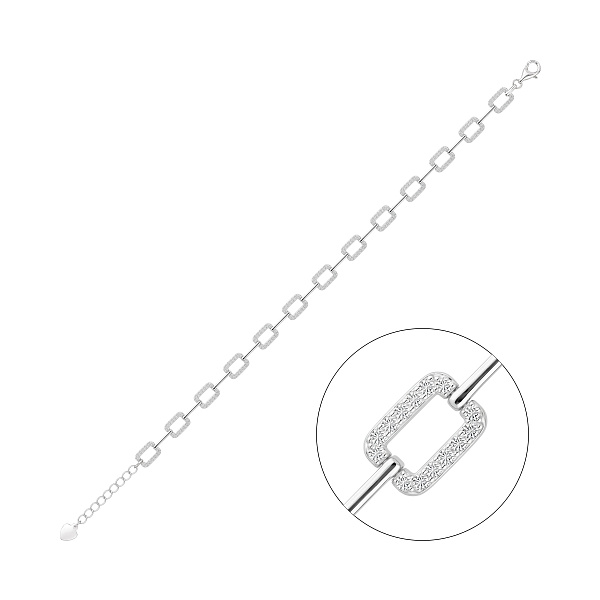 Браслет из серебра с фианитами (арт. 7509/5500) – изображение 1