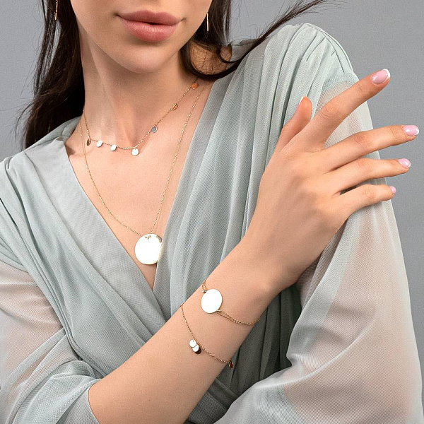 Кольє «Монета» з червоного золота (арт. 350619/20) – зображення 3