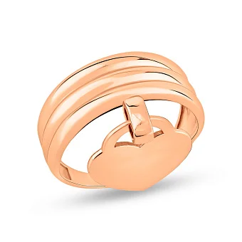 Золота каблучка з підвіскою Серце (арт. 156293)