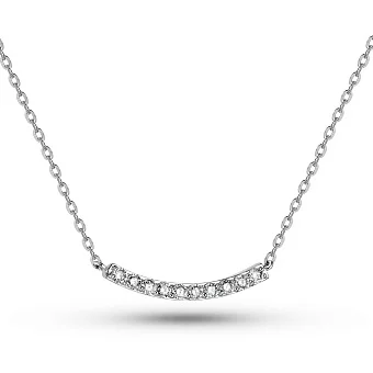Кольє з білого золота з діамантами (арт. Ц341355015б)