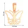 Золота підвіска Метелик (арт. 440487) – зображення 2