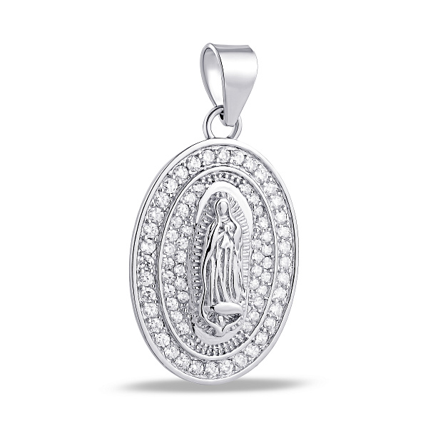 Серебряная ладанка Дева Мария с фианитами (арт. 7517/4832) – изображение 1