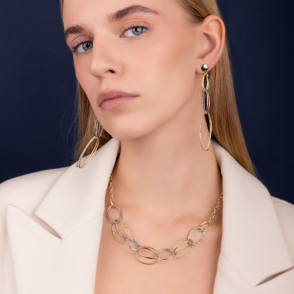 Колье Francelli из комбинированного золота (арт. 352486жб) – изображение 5